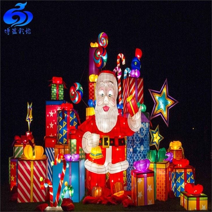 Outdoor Silk Lanterns Festival For Christmas Decoration